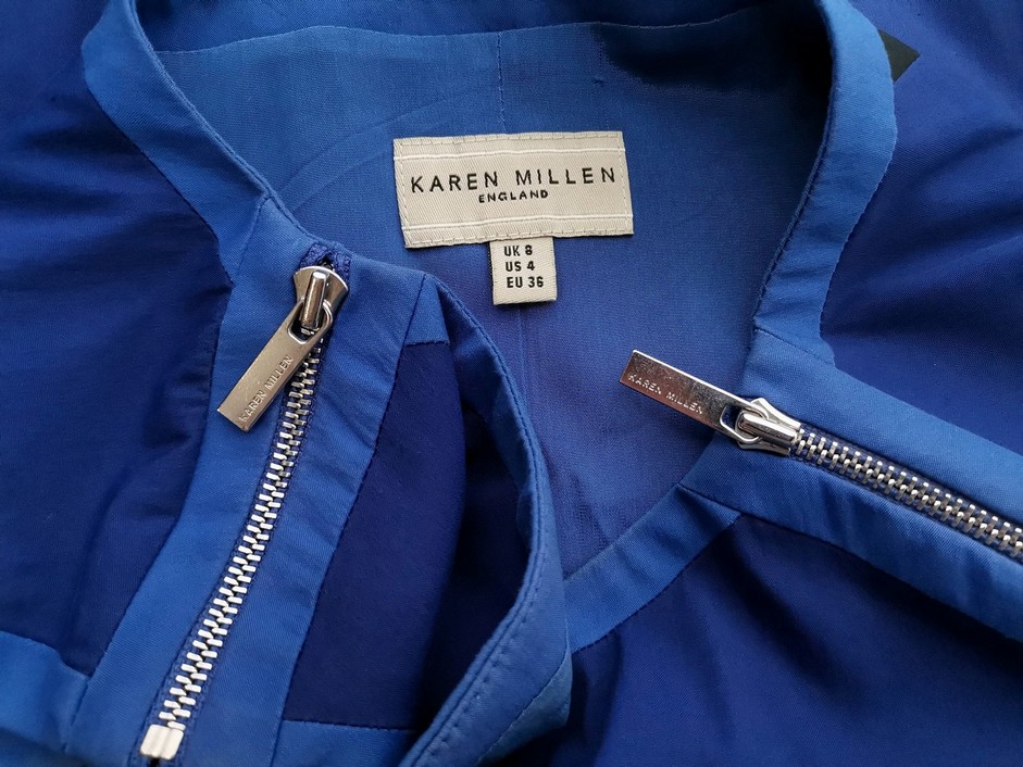 Karen MILLEN Rozmiar 8 (36) Kolor Czarny W łódkę Sukienka Sheath Bezrękawnik Do Kolan Materiał Bawełna Karen MILLEN Rozmiar 8 (36) Kolor Czarny W łódkę Sukienka Sheath Bezrękawnik Do Kolan Materiał Bawełna