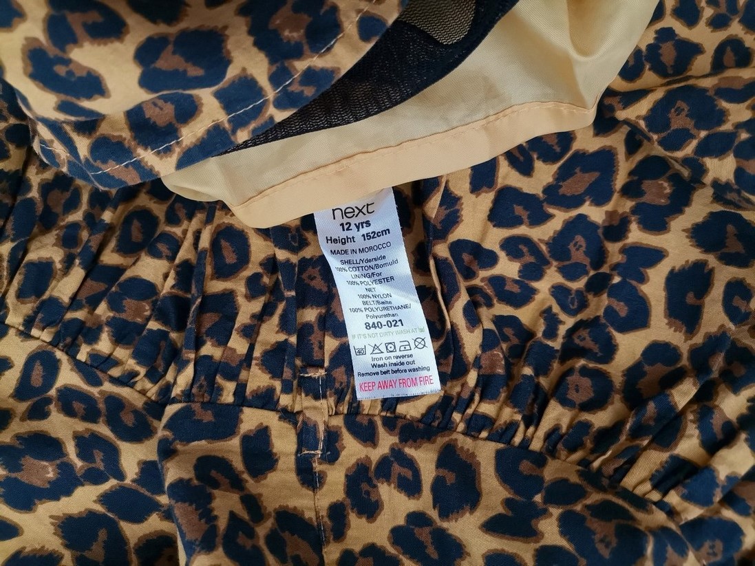 Next Rozmiar 12years/152cm (XS/S) Kolor Żółty Panterka Okrągły dekolt Sukienka A-Line Bezrękawnik Do Kolan Materiał Bawełna 100% Next Rozmiar 12years/152cm (XS/S) Kolor Żółty Panterka Okrągły dekolt Sukienka A-Line Bezrękawnik Do Kolan Materiał Bawełna 100%