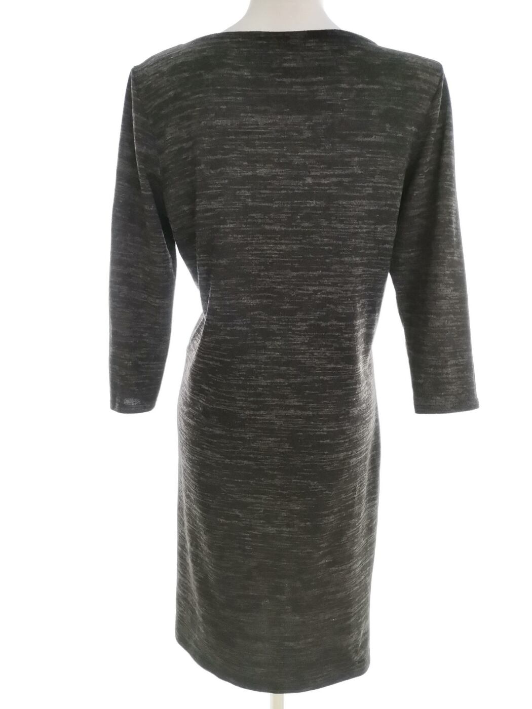 Dorothy perkins Rozmiar 10 (38) Kolor Szary Okrągły dekolt Sukienka Sweterkowa Rękaw 3/4 Midi Dorothy perkins Rozmiar 10 (38) Kolor Szary Okrągły dekolt Sukienka Sweterkowa Rękaw 3/4 Midi