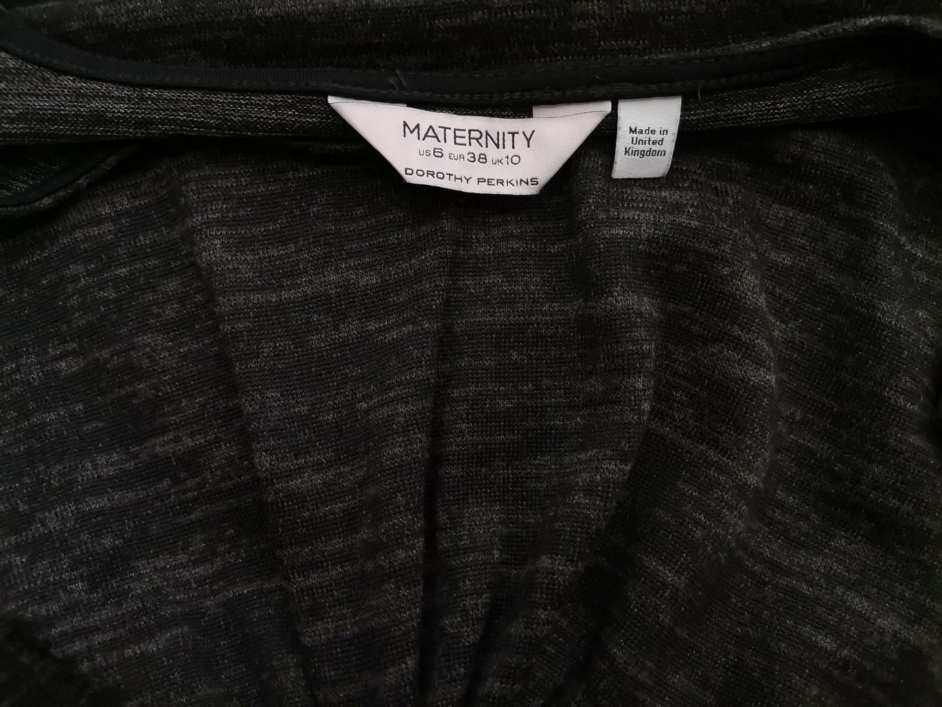 Dorothy perkins Rozmiar 10 (38) Kolor Szary Okrągły dekolt Sukienka Sweterkowa Rękaw 3/4 Midi Dorothy perkins Rozmiar 10 (38) Kolor Szary Okrągły dekolt Sukienka Sweterkowa Rękaw 3/4 Midi