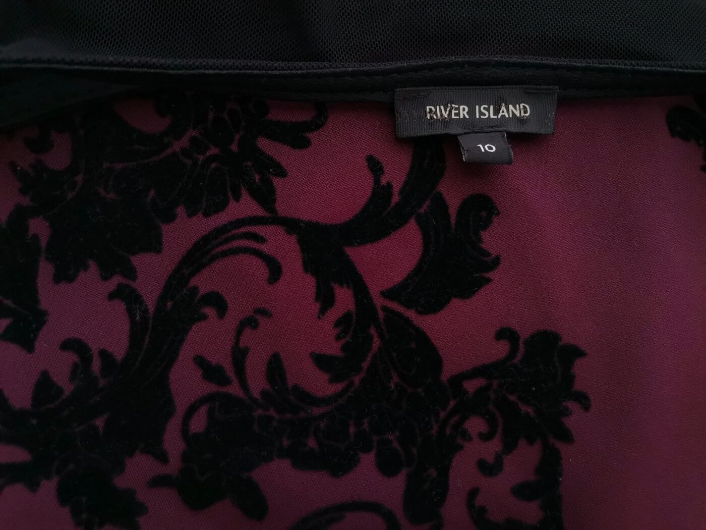 River island Rozmiar 10 (36) Kolor Purpurowy Crew Neck Sukienka Ołówkowa Bezrękawnik Do Kolan River island Rozmiar 10 (36) Kolor Purpurowy Crew Neck Sukienka Ołówkowa Bezrękawnik Do Kolan