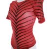 Wolford Rozmiar M Kolor Pomarańczowy Panterka Crew Neck Bluzka Top na ramiączka Krótki rękaw