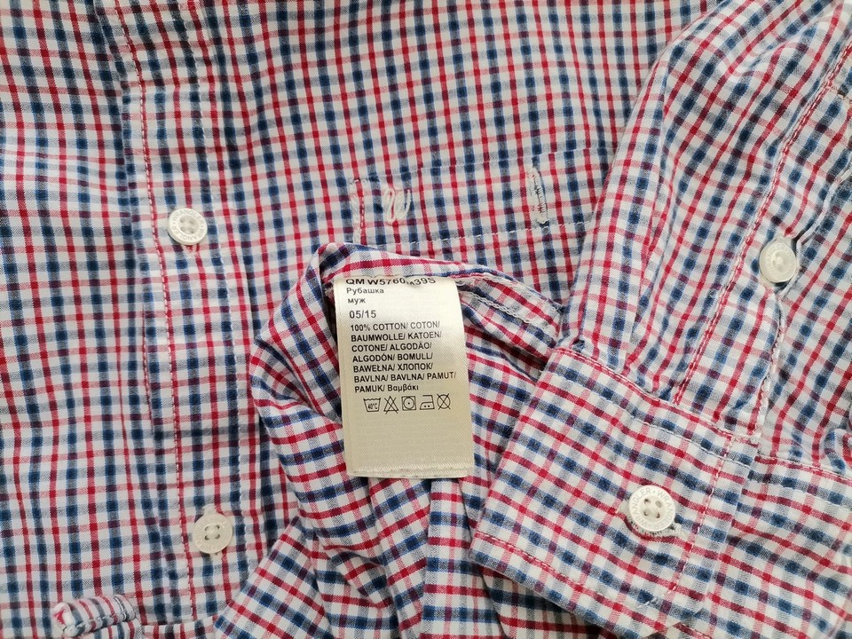 IMG_20211119_105312.jpg Wrangler Rozmiar XL Kolor Czerwony Krata Kołnierz Męska Koszula Casual Długi rękaw Materiał Bawełna 100%