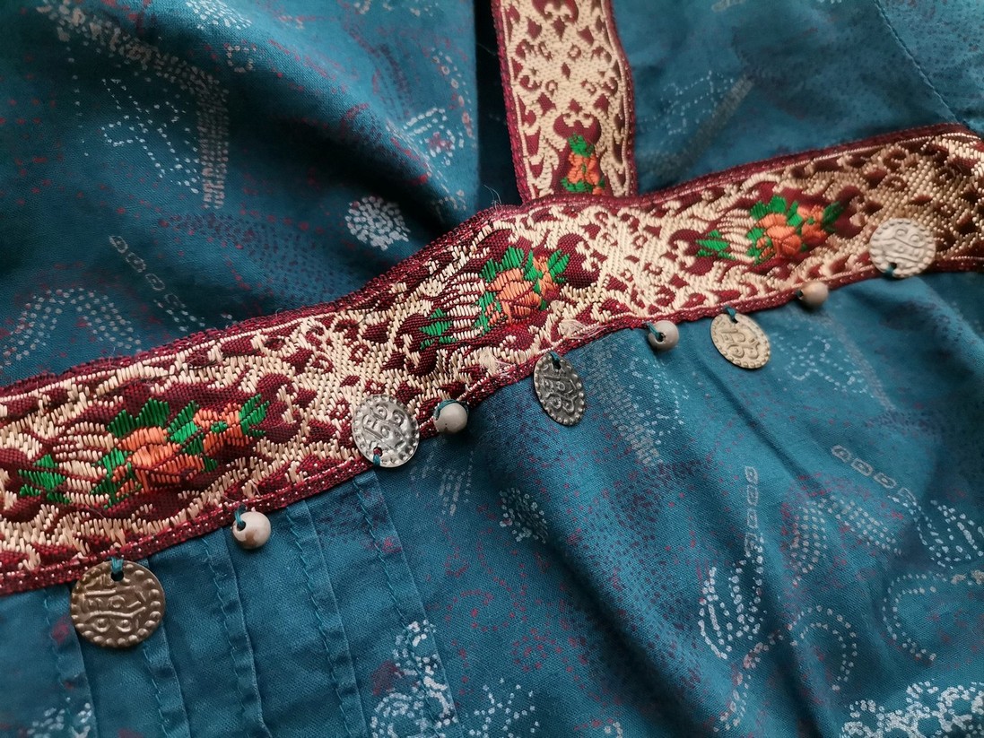 Vero moda Rozmiar L Kolor Turkusowy Kwadratowy dekolt Tunika Bluzka Krótki rękaw
