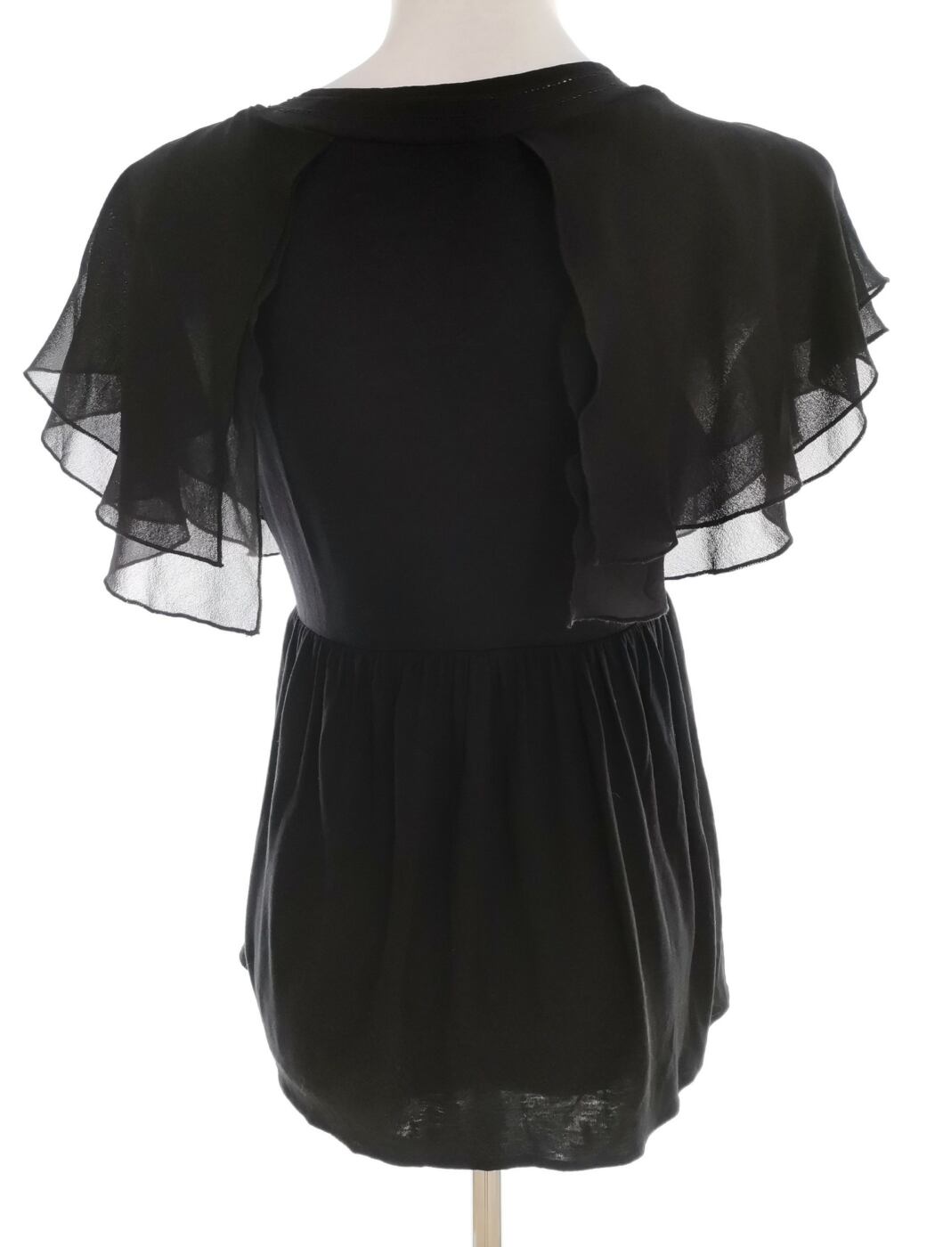 IMG_20211119_133812.jpg Ted Baker Rozmiar 1 (36) Kolor Czarny Okrągły dekolt Bluzka Peplum Krótki rękaw Materiał Wiskoza 100%
