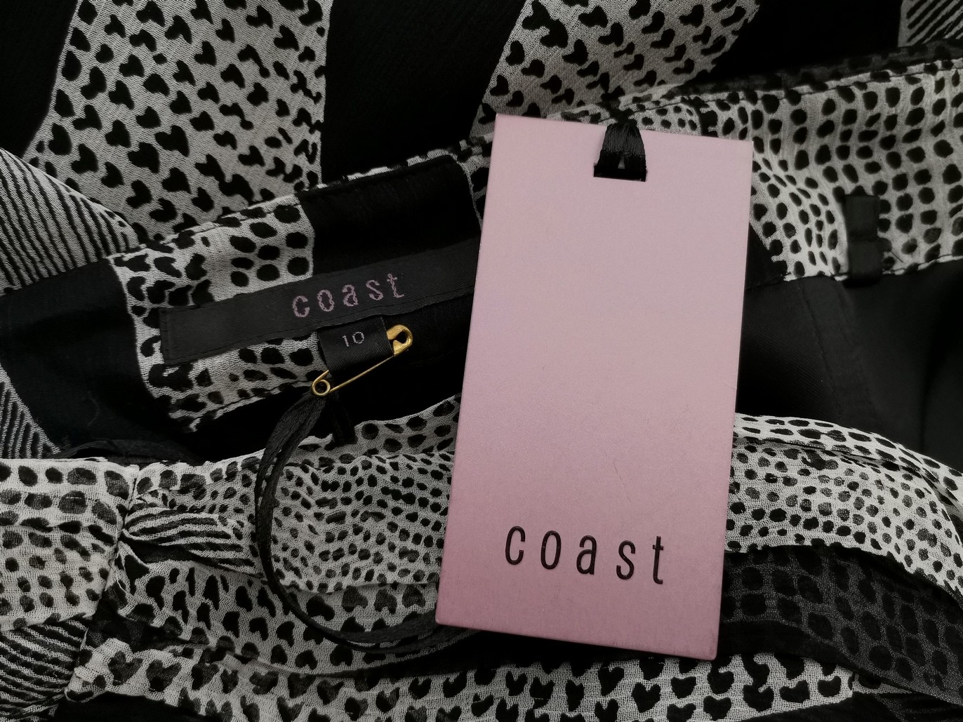 Coast Rozmiar 10 (38) Kolor Czarny Halter Sukienka Letnia Bezrękawnik Midi Materiał Jedwab 100% Coast Rozmiar 10 (38) Kolor Czarny Halter Sukienka Letnia Bezrękawnik Midi Materiał Jedwab 100%