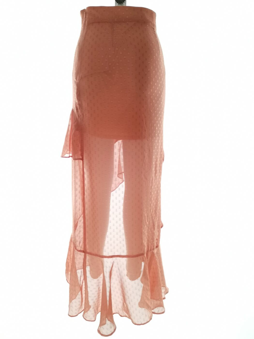 Nasty Gal Rozmiar 0 (32) Kolor Pudrowy Spódnica Rozkloszowana Midi
