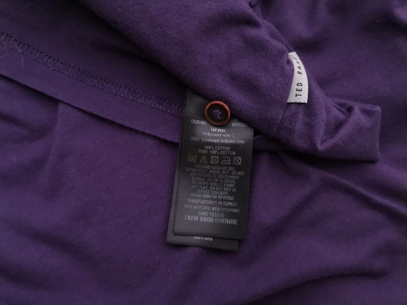 IMG_20211124_103308.jpg Ted Baker Rozmiar 2 (38) Kolor Fioletowy Crew Neck Bluzka Długi rękaw Materiał Bawełna 100%
