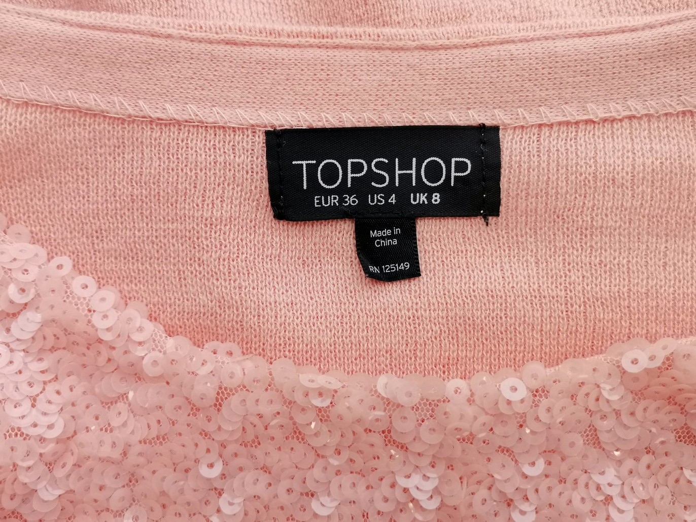 IMG_20211124_112015.jpg Topshop Rozmiar 36 Kolor Pudrowy Róż Okrągły dekolt Sweter Krótki rękaw Materiał Bawełna 100% Cienka dzianina