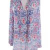 ANE MONE Rozmiar 44 Kolor Niebieski Damask Paisley Split Crew Neck Tunika Bluzka Długi rękaw Materiał Wiskoza 100%