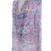 ANE MONE Rozmiar 44 Kolor Niebieski Damask Paisley Split Crew Neck Tunika Bluzka Długi rękaw Materiał Wiskoza 100%