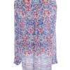 ANE MONE Rozmiar 44 Kolor Niebieski Damask Paisley Split Crew Neck Tunika Bluzka Długi rękaw Materiał Wiskoza 100%