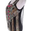 River island Rozmiar 10 (36) Kolor Czarny Okrągły dekolt Bluzka Bezrękawnik