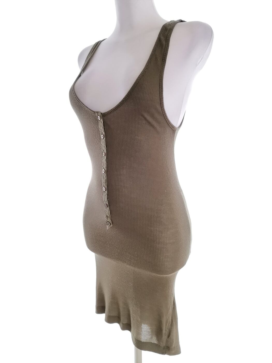Anonymato Rozmiar M Kolor Khaki Dekolt U Sukienka Bodycon Bezrękawnik Do Kolan Materiał Wiskoza 100% Anonymato Rozmiar M Kolor Khaki Dekolt U Sukienka Bodycon Bezrękawnik Do Kolan Materiał Wiskoza 100%