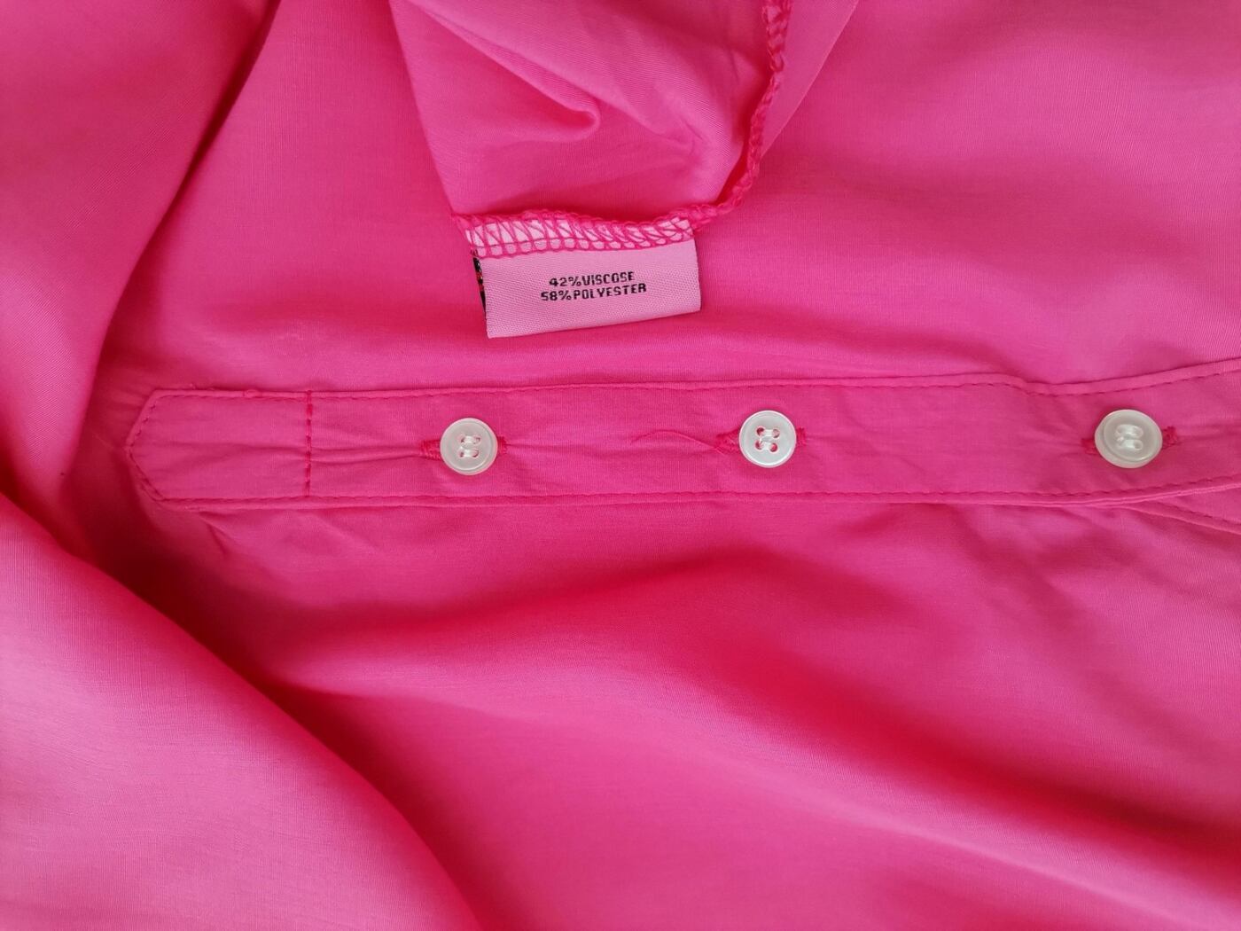 Gabriella Vicenza Rozmiar 16/18 (46/48) Kolor Różowy Split Crew Neck Tunika Popover Bluzka Krótki rękaw Materiał Wiskoza