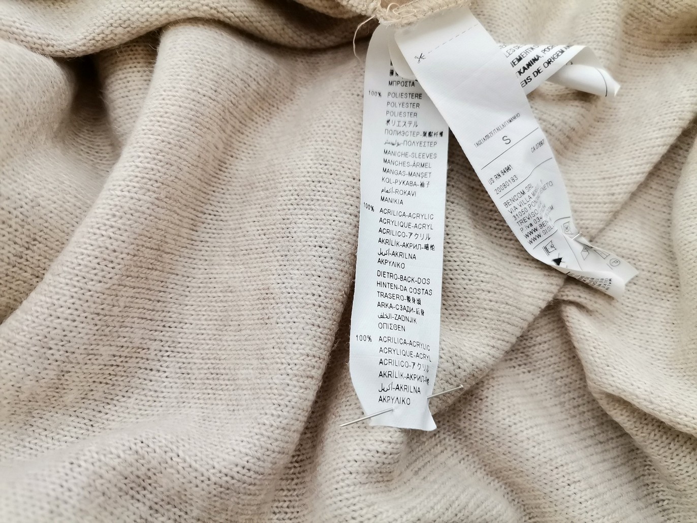 Stile Benetton Rozmiar S Kolor Beżowy W łódkę Tunika Bluzka Długi rękaw Stile Benetton Rozmiar S Kolor Beżowy W łódkę Tunika Bluzka Długi rękaw