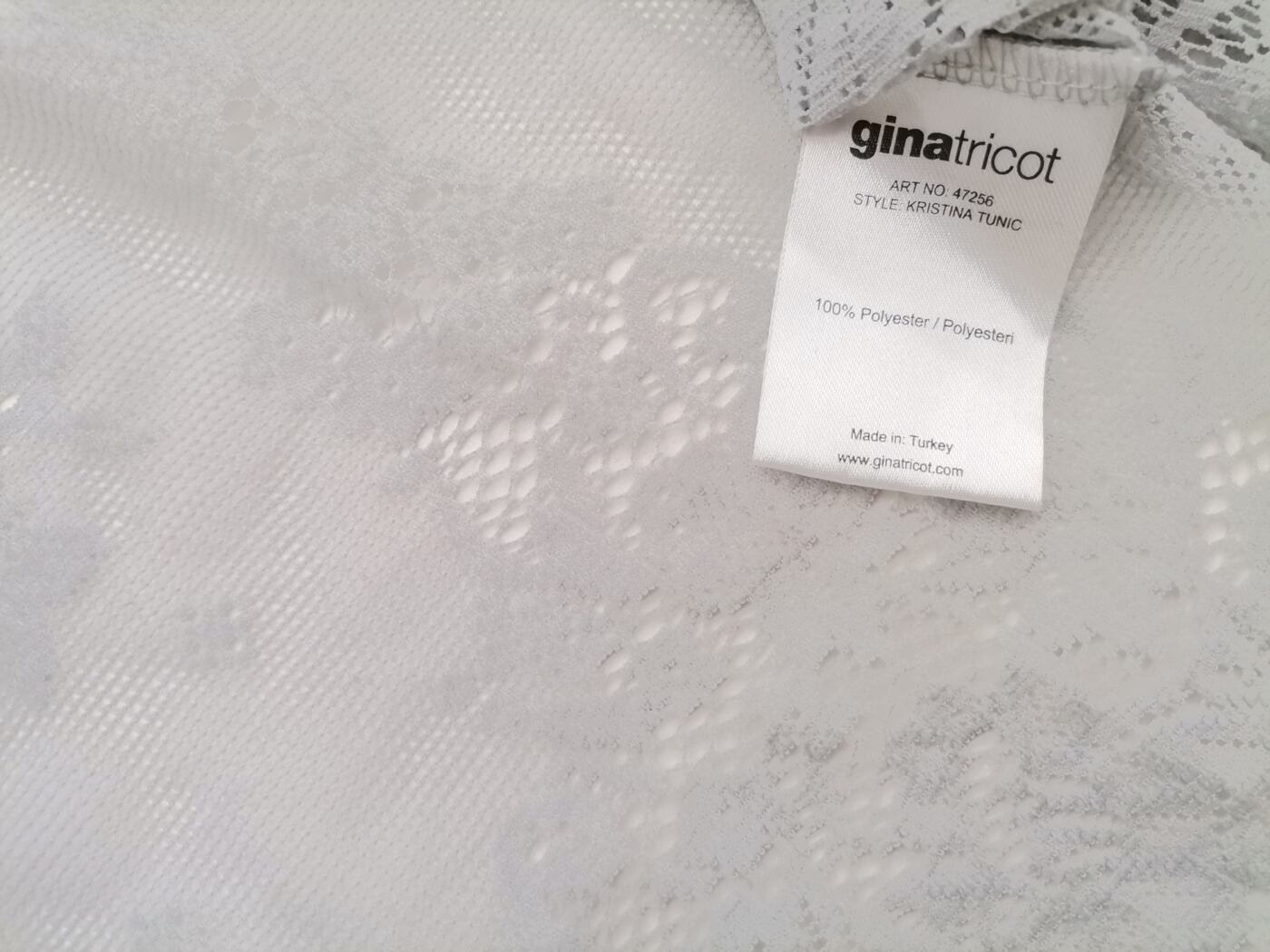 Gina Tricot Rozmiar L Kolor Szary Okrągły dekolt Tunika Bluzka Rękaw 3/4