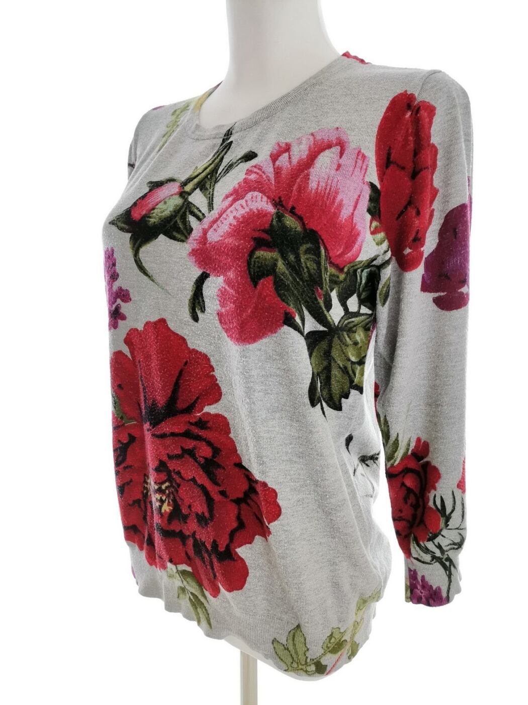 IMG_20211126_142227.jpg Micha Rozmiar M Kolor Szary Crew Neck Sweter Rękaw 3/4 Materiał Wiskoza Cienka dzianina