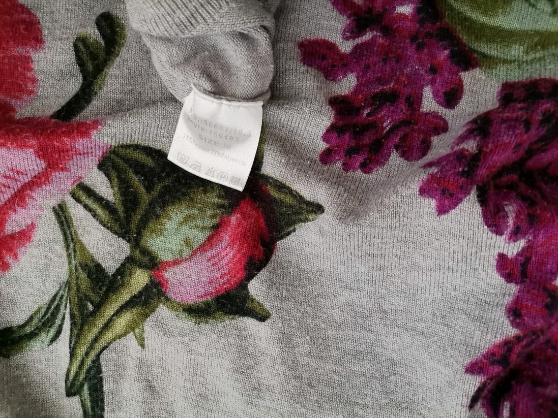 IMG_20211126_142250.jpg Micha Rozmiar M Kolor Szary Crew Neck Sweter Rękaw 3/4 Materiał Wiskoza Cienka dzianina