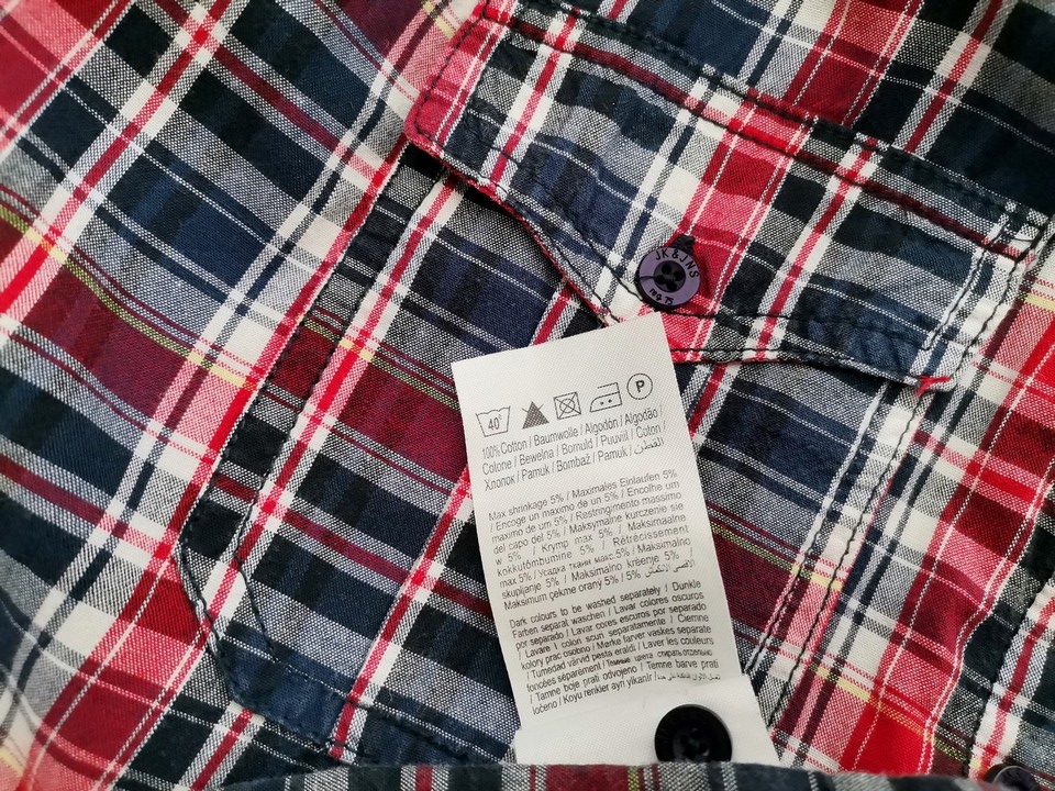 IMG_20211129_103513.jpg Jack & jones Rozmiar S Kolor Czerwony Krata Kołnierz Męska Koszula Casual Krótki rękaw