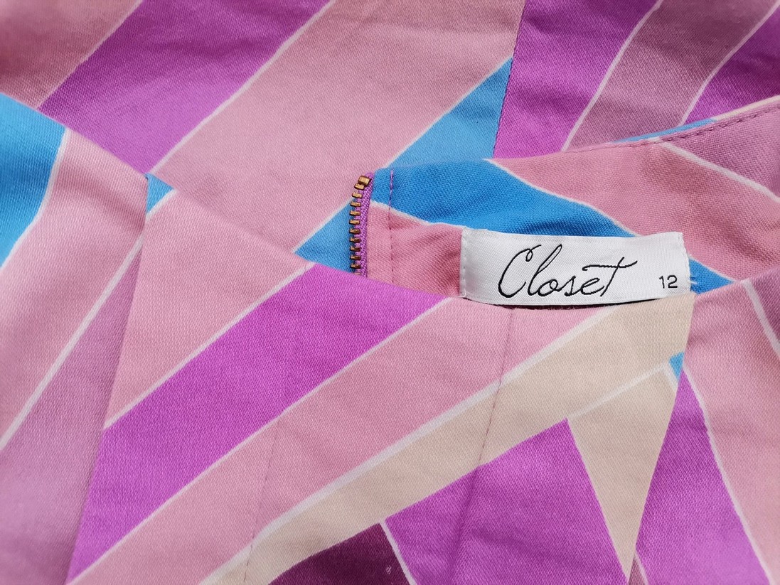Closet Rozmiar 12 (40) Kolor Różowy Okrągły dekolt Sukienka Sheath Krótki rękaw Do Kolan Materiał Bawełna Closet Rozmiar 12 (40) Kolor Różowy Okrągły dekolt Sukienka Sheath Krótki rękaw Do Kolan Materiał Bawełna