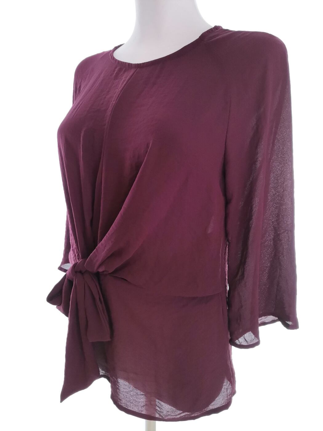 Vero moda Rozmiar S Kolor Purpurowy Crew Neck Bluzka Rękaw 3/4