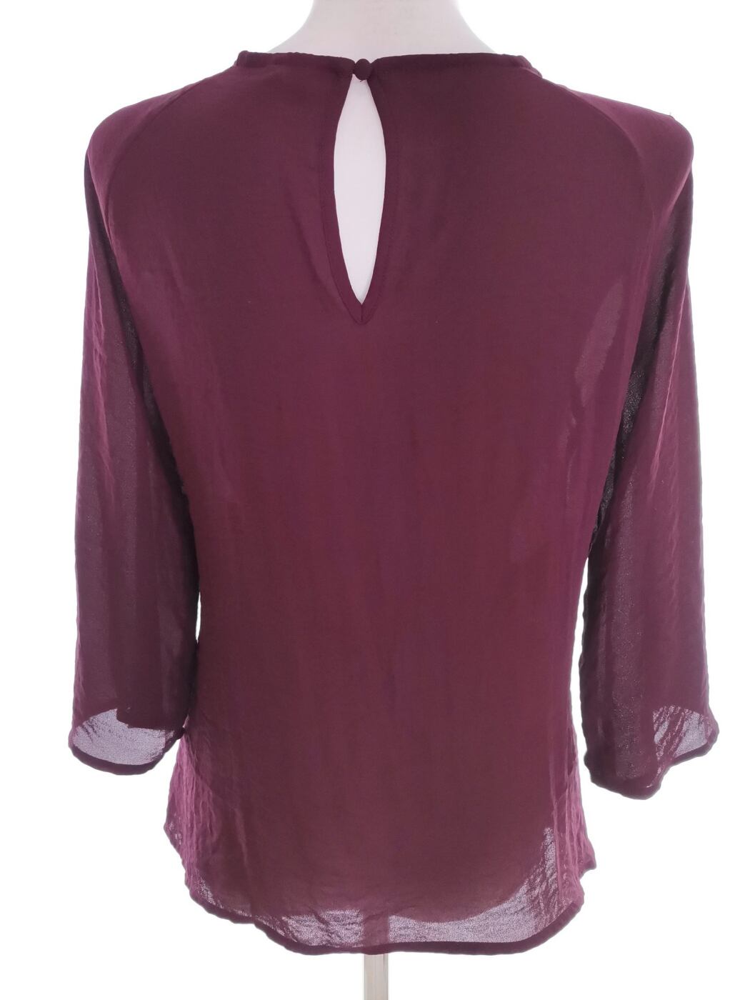 Vero moda Rozmiar S Kolor Purpurowy Crew Neck Bluzka Rękaw 3/4