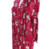 BONMARCHE Rozmiar 18 (46) Kolor Czerwony Split Crew Neck Sukienka Koszulowa Rękaw 3/4 Krótka Materiał Wiskoza