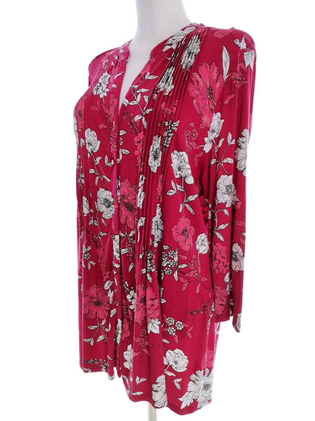 BONMARCHE Rozmiar 18 (46) Kolor Czerwony Split Crew Neck Sukienka Koszulowa Rękaw 3/4 Krótka Materiał Wiskoza BONMARCHE Rozmiar 18 (46) Kolor Czerwony Split Crew Neck Sukienka Koszulowa Rękaw 3/4 Krótka Materiał Wiskoza