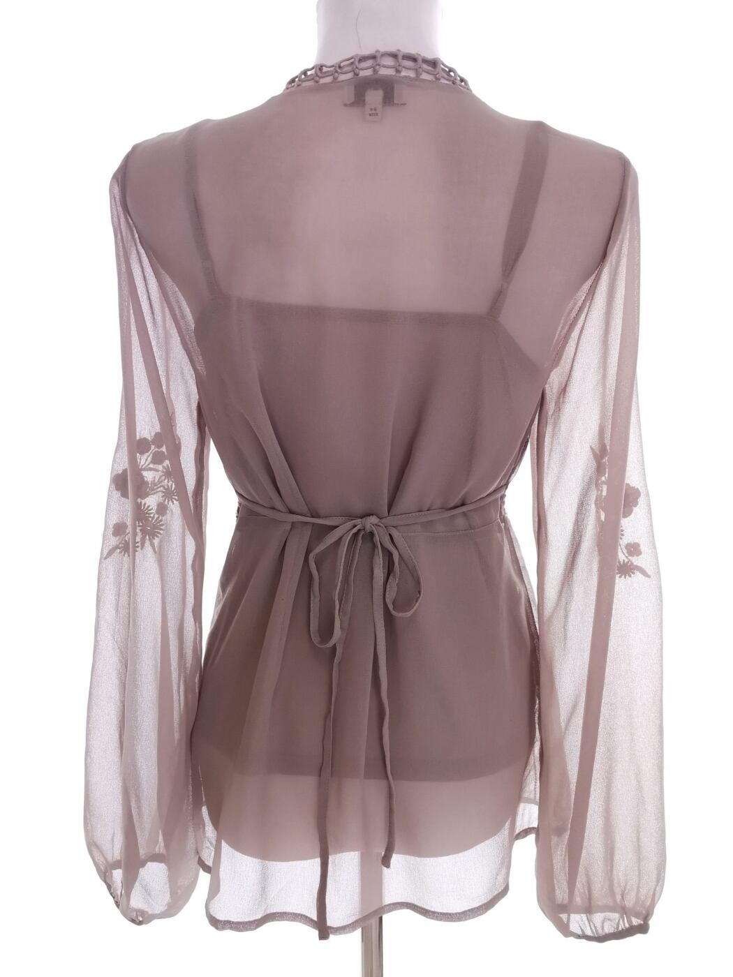 River island Rozmiar 8 (34) Kolor Szary W serek Bluzka Długi rękaw