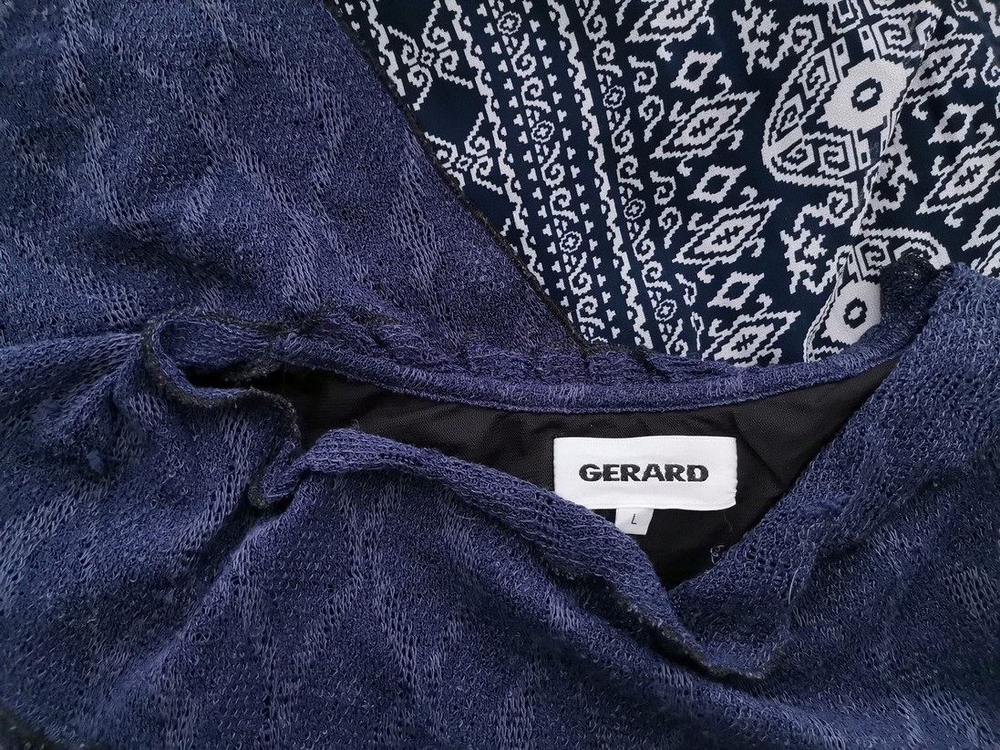 Gerard Rozmiar L Kolor Granatowy Okrągły dekolt Sukienka Mini Rękaw 3/4 Krótka Gerard Rozmiar L Kolor Granatowy Okrągły dekolt Sukienka Mini Rękaw 3/4 Krótka