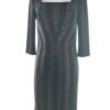 MADELINE COUTURE Rozmiar 40 Kolor Czarny Kwadratowy dekolt Sukienka Sheath Rękaw 3/4 Midi