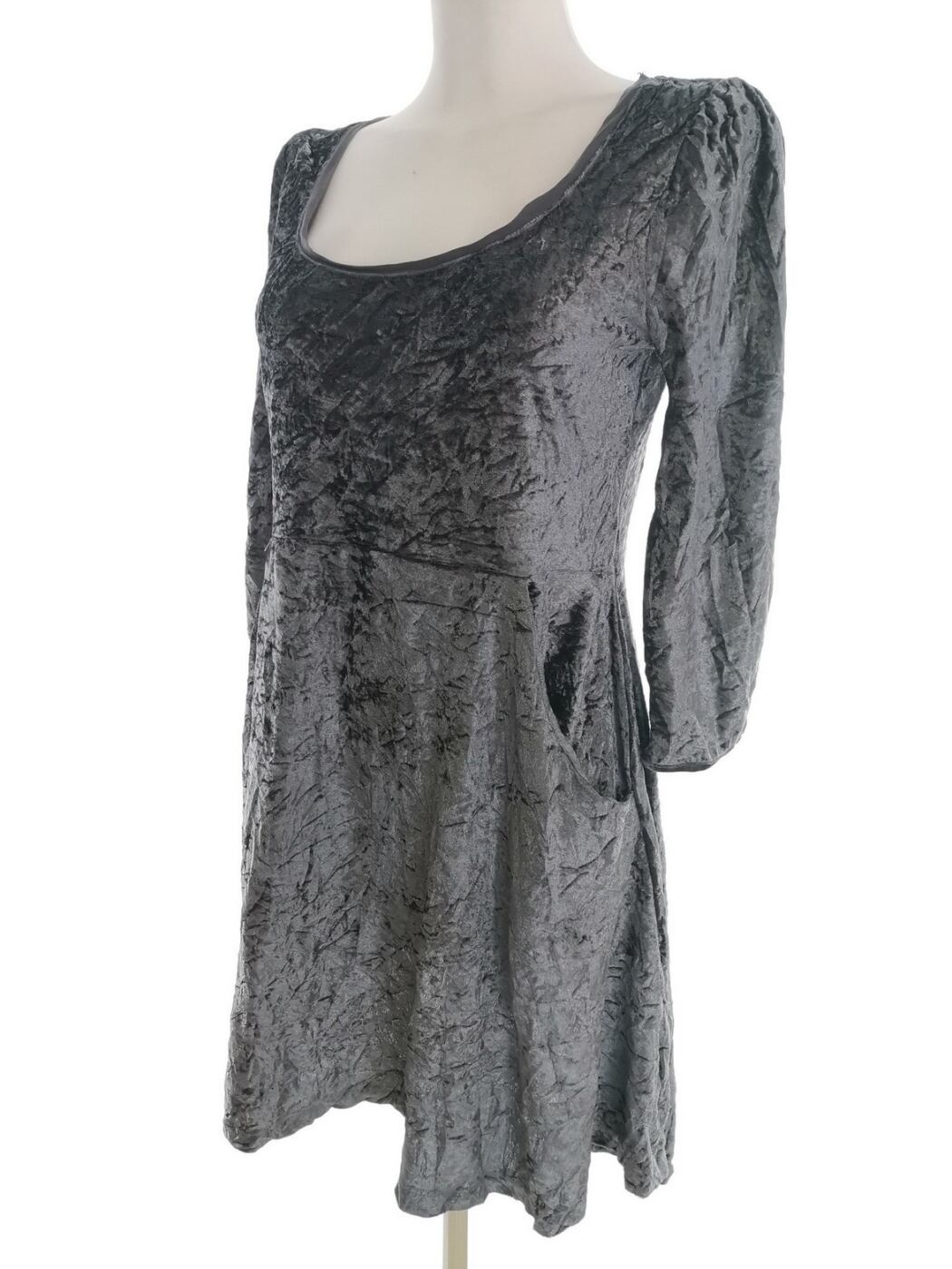 Miss selfridge Rozmiar 10 (38) Kolor Szary Okrągły dekolt Sukienka Sheath Rękaw 3/4 Do Kolan Miss selfridge Rozmiar 10 (38) Kolor Szary Okrągły dekolt Sukienka Sheath Rękaw 3/4 Do Kolan