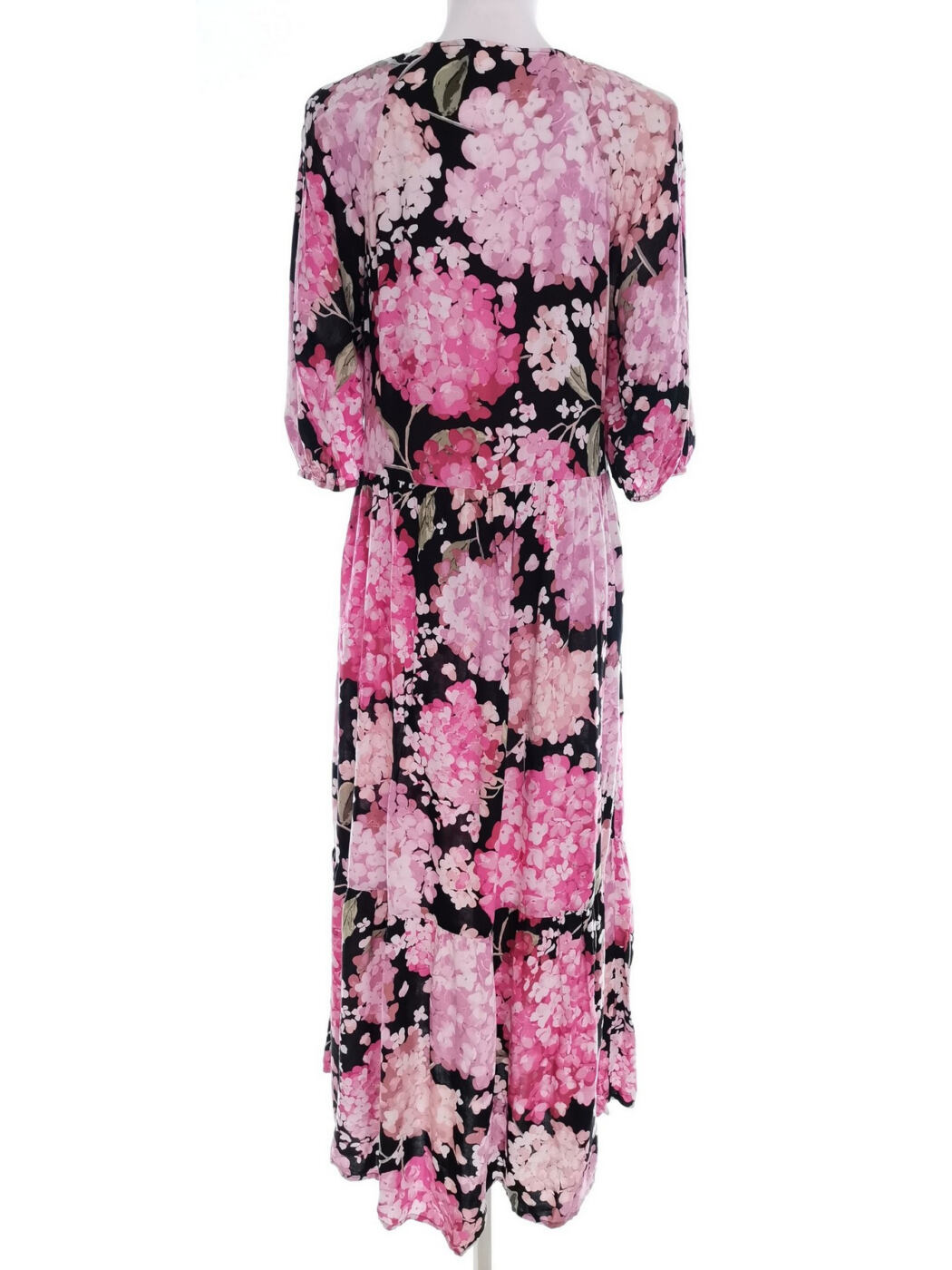 H&m Rozmiar XS Kolor Czarny W serek Sukienka Maxi Rękaw 3/4 Długa Materiał Wiskoza 100% H&m Rozmiar XS Kolor Czarny W serek Sukienka Maxi Rękaw 3/4 Długa Materiał Wiskoza 100%