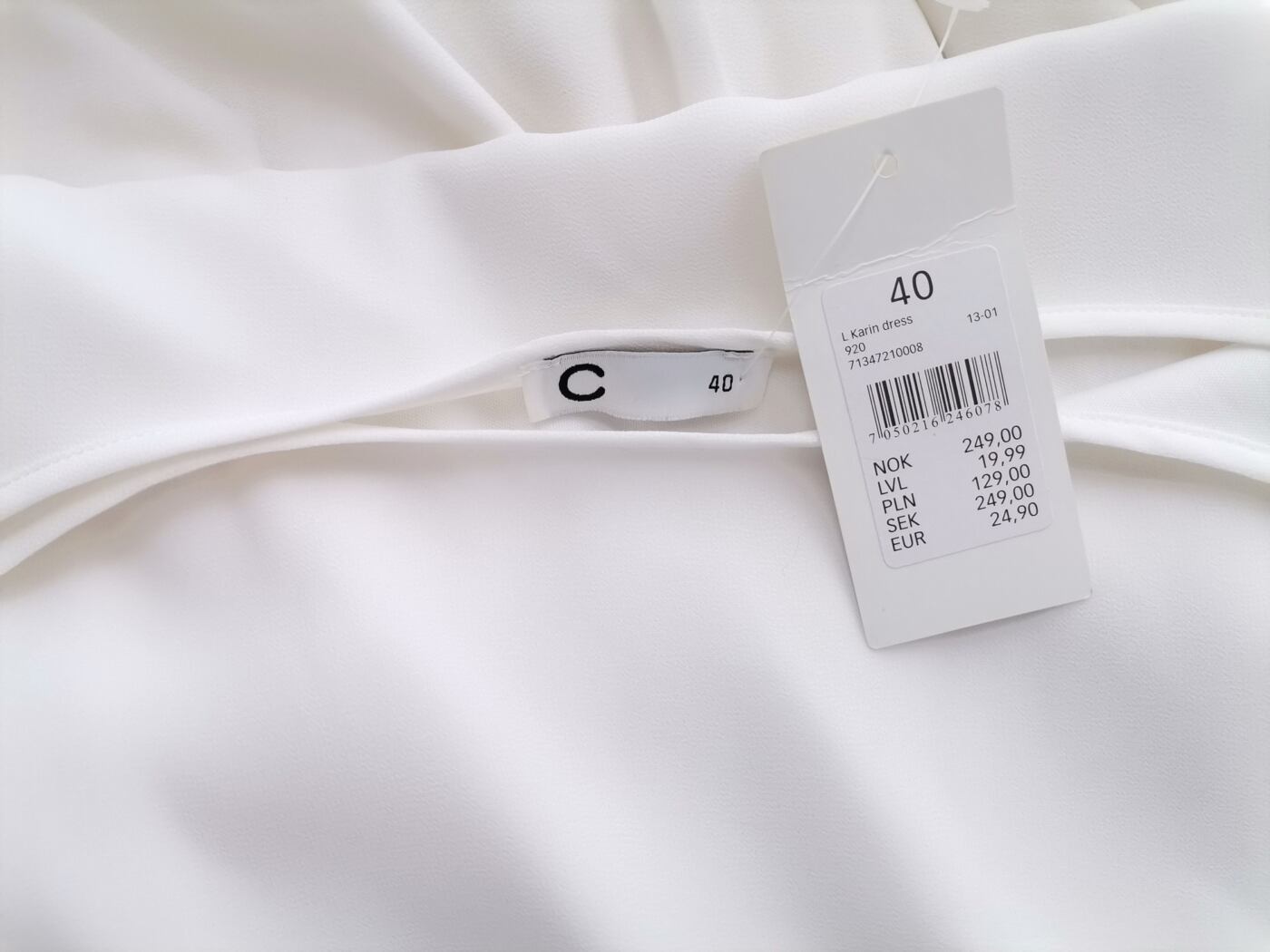 C Rozmiar 40 Kolor Biały Okrągły dekolt Sukienka Blouson Bezrękawnik Hi-Low C Rozmiar 40 Kolor Biały Okrągły dekolt Sukienka Blouson Bezrękawnik Hi-Low