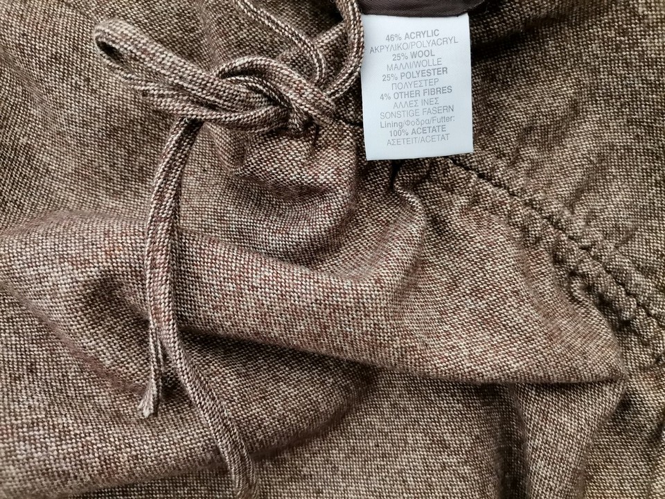 River island Rozmiar 14 (40) Kolor Brązowy Spódnica Prosta i Ołówkowa Midi Materiał Akryl