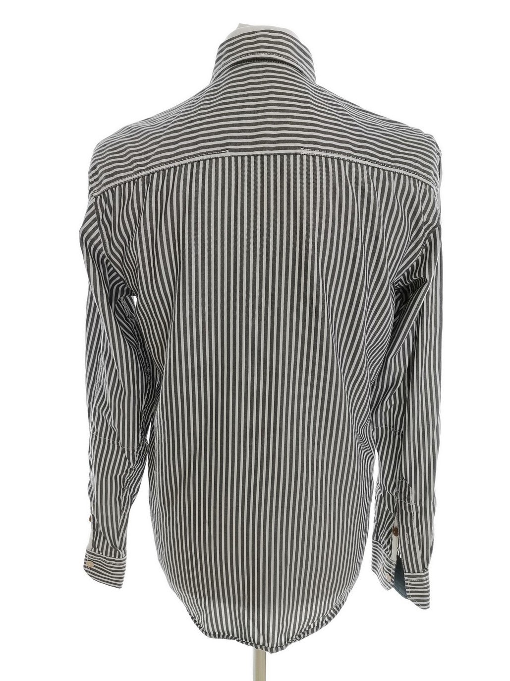 IMG_20211201_124938.jpg Jack & jones Rozmiar L Kolor Szary Pasy Kołnierz Męska Koszula Casual Długi rękaw Materiał Bawełna 100%