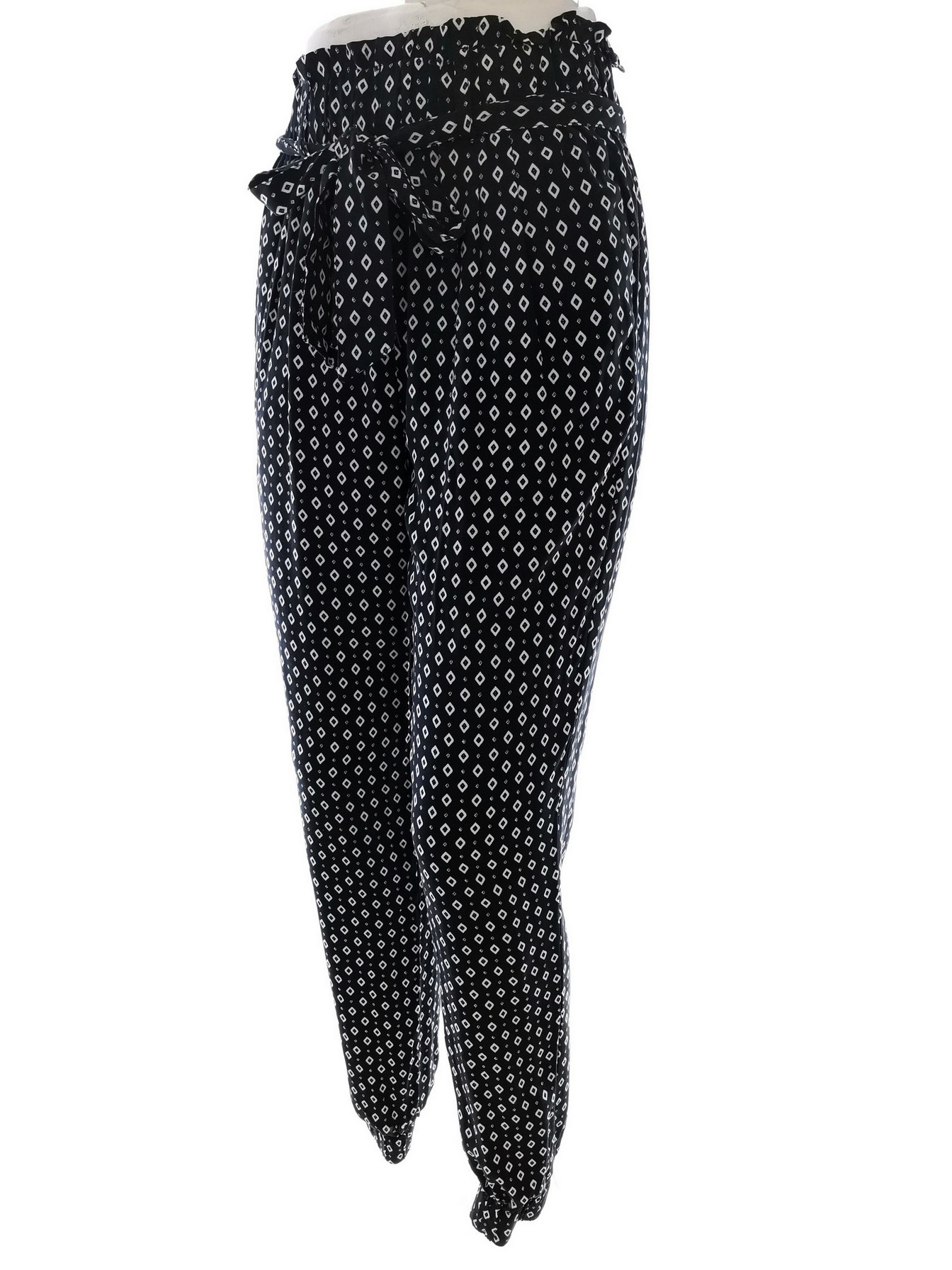 IMG_20211201_133423.jpg WOW Rozmiar S Kolor Granatowy Spodnie Casual Materiał Wiskoza 100%