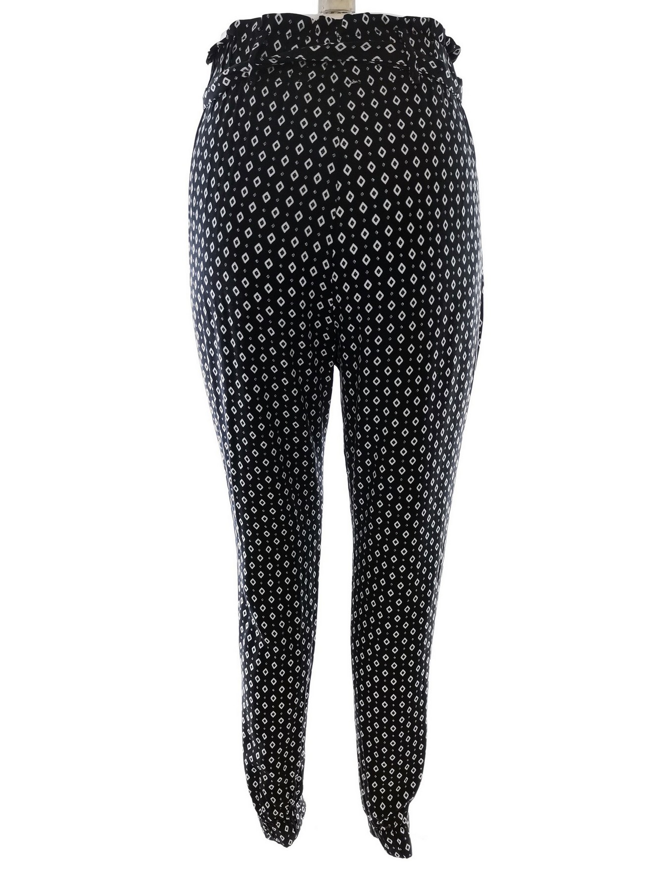 IMG_20211201_133435.jpg WOW Rozmiar S Kolor Granatowy Spodnie Casual Materiał Wiskoza 100%