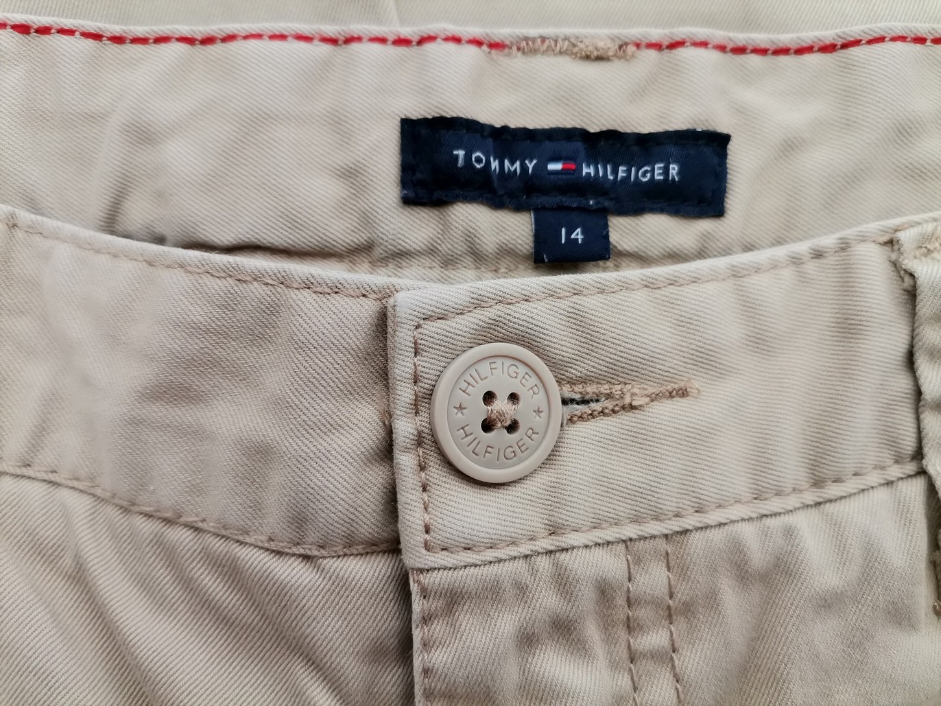 IMG_20211201_134724.jpg Tommy hilfiger Rozmiar 14 (36) Kolor Beżowy Spodnie Eleganckie Materiał Bawełna 100%