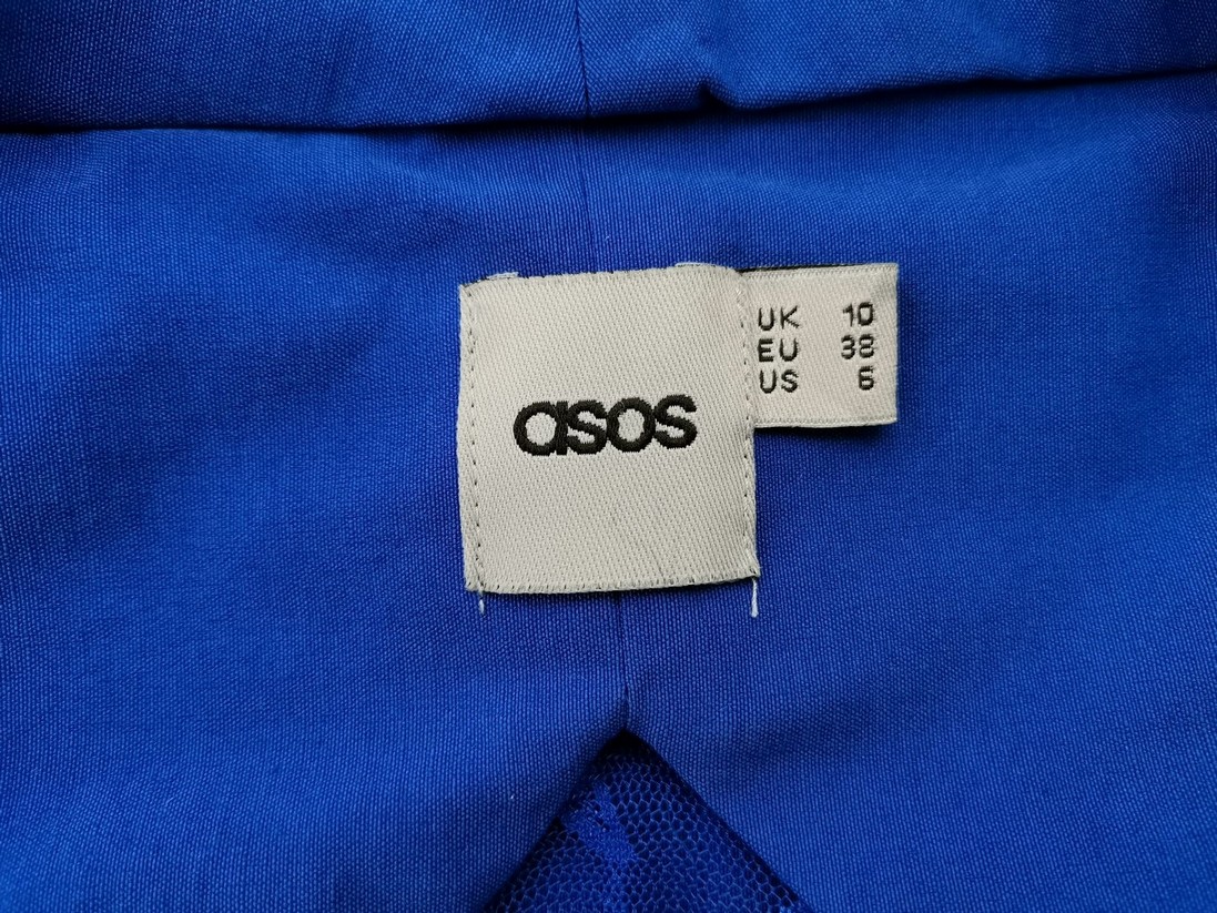 ASOS Rozmiar 10 (38) 36 Kolor Niebieski W serek Sukienka Ołówkowa Krótki rękaw Midi Materiał Wiskoza ASOS Rozmiar 10 (38) 36 Kolor Niebieski W serek Sukienka Ołówkowa Krótki rękaw Midi Materiał Wiskoza