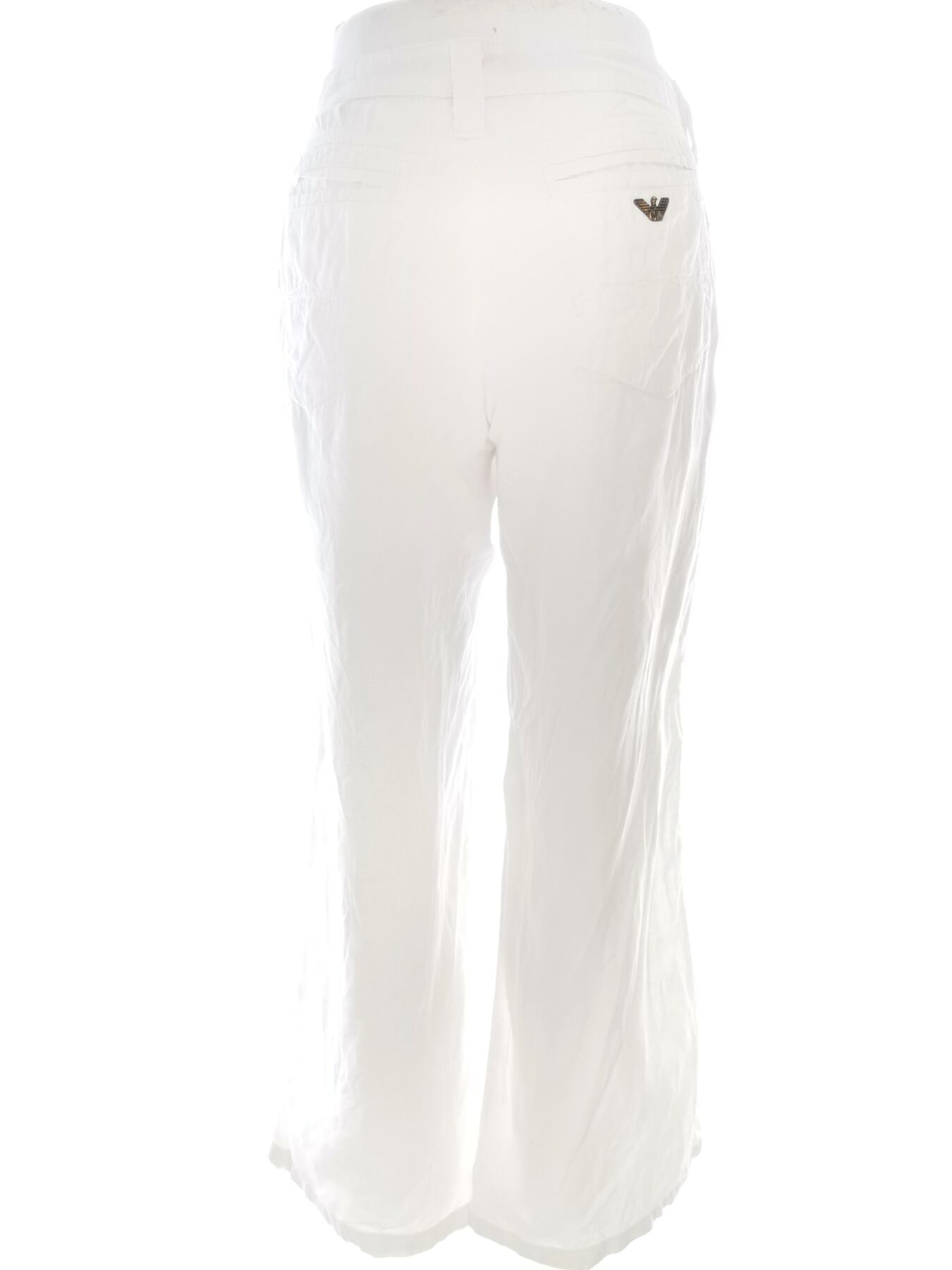 IMG_20211201_141516.jpg AJ ARMANI JEANS Rozmiar 27 (38) Kolor Biały Spodnie Eleganckie Materiał Len 100%