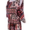River island Rozmiar 10 (36) Kolor Pomarańczowy Okrągły dekolt Tunika Bluzka Rękaw 3/4
