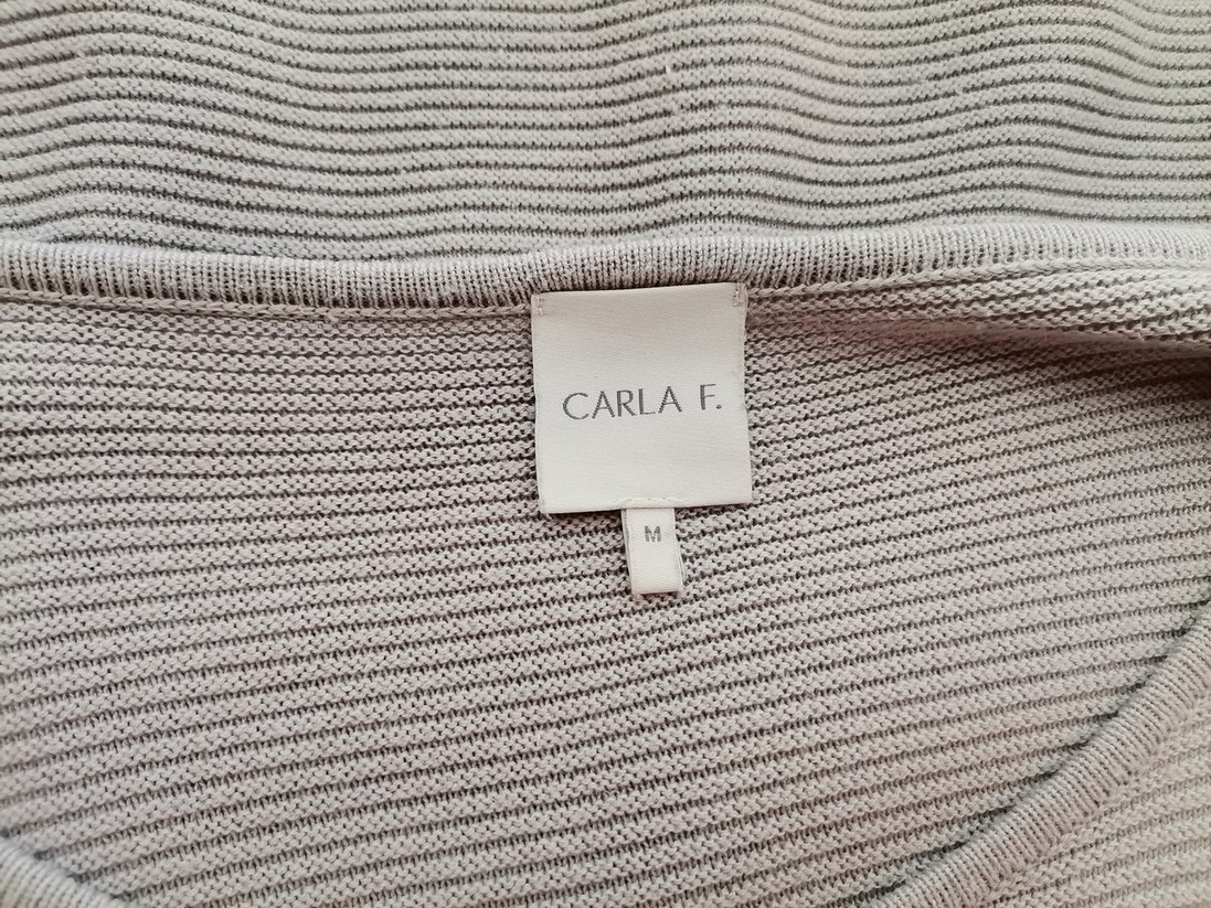 Carla F Rozmiar M Kolor Szary Okrągły dekolt Tunika Bluzka Dzianina Rękaw 3/4 Materiał Akryl Carla F Rozmiar M Kolor Szary Okrągły dekolt Tunika Bluzka Dzianina Rękaw 3/4 Materiał Akryl