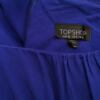 Topshop Rozmiar 38 Kolor Niebieski Dekolt U Sukienka Sheath Krótki rękaw Do Kolan Materiał Wiskoza 100%