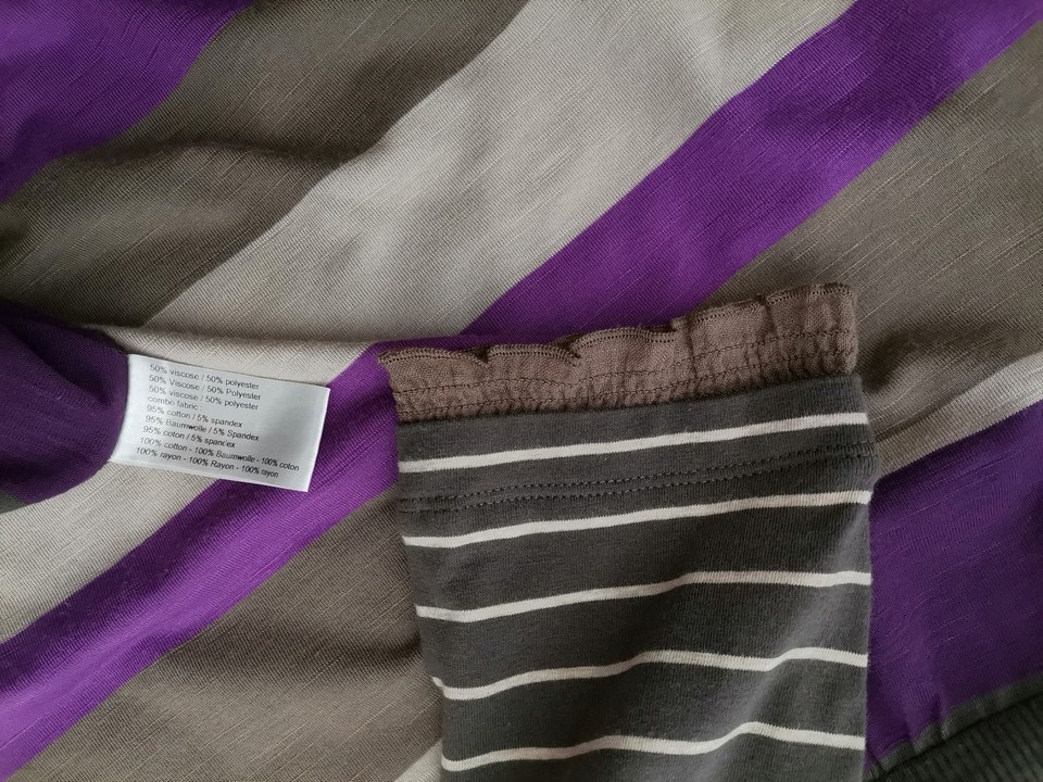 Sandwich Rozmiar M Kolor Szary Pasy Okrągły dekolt Sukienka Sweterkowa Rękaw 3/4 Midi Materiał Wiskoza Sandwich Rozmiar M Kolor Szary Pasy Okrągły dekolt Sukienka Sweterkowa Rękaw 3/4 Midi Materiał Wiskoza
