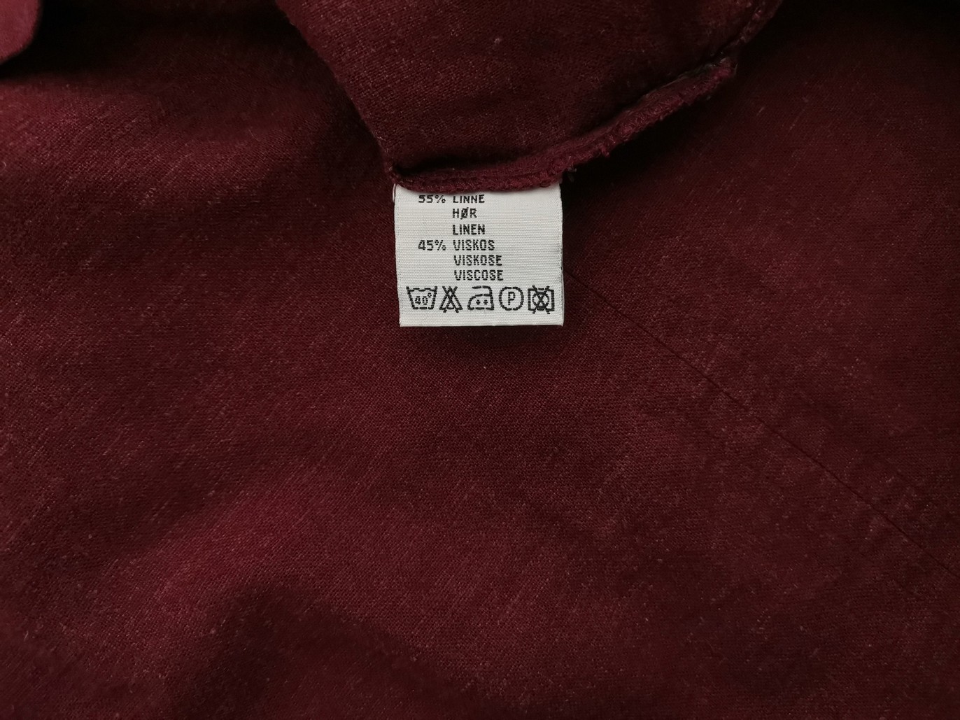 Indiska Rozmiar S Kolor Bordowy Split Crew Neck Tunika Bluzka Rękaw 3/4 Materiał Len Indiska Rozmiar S Kolor Bordowy Split Crew Neck Tunika Bluzka Rękaw 3/4 Materiał Len