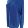 Carla F Rozmiar M Kolor Niebieski Crew Neck Tunika Bluzka Dzianina Długi rękaw Materiał Bawełna