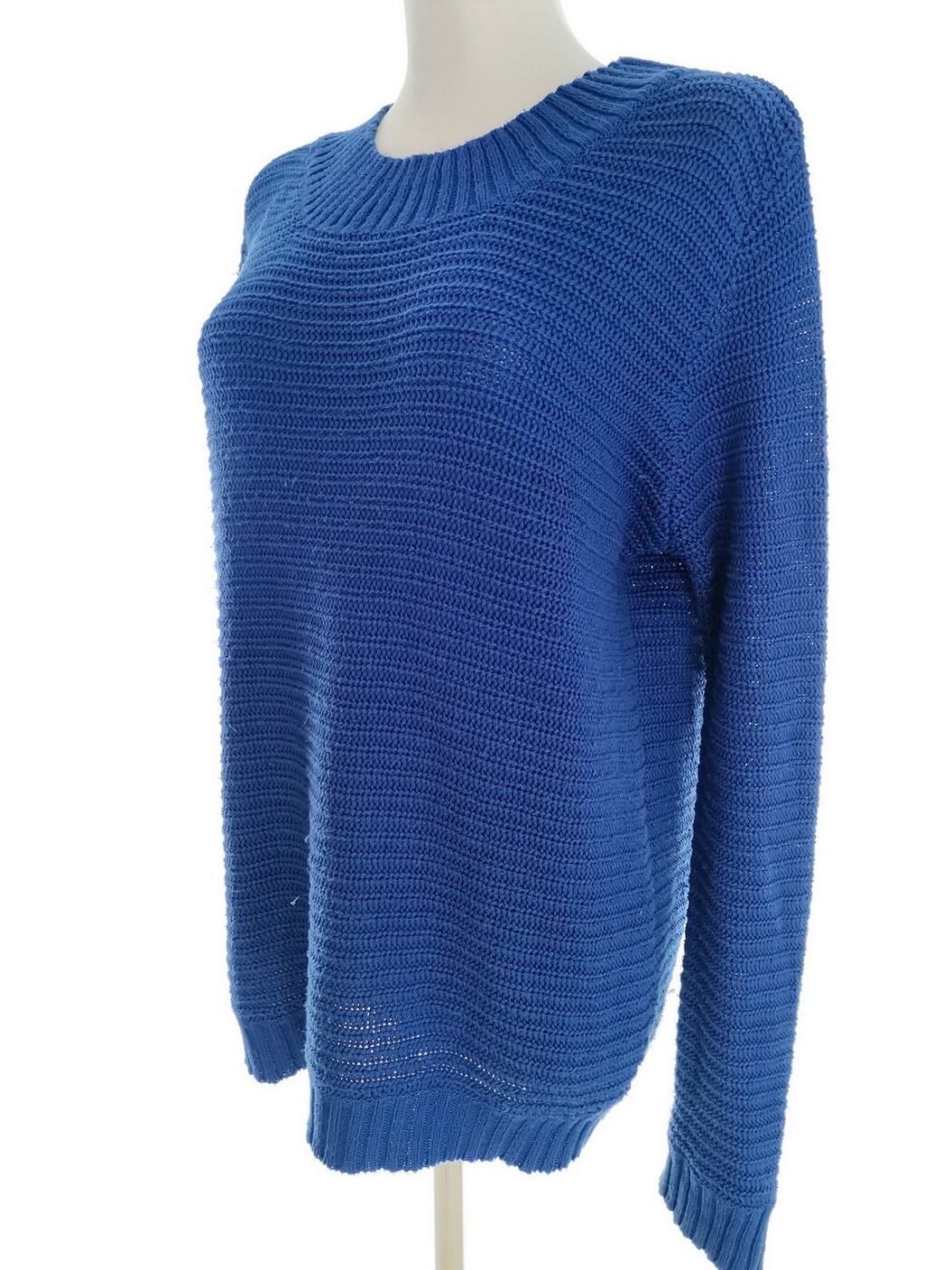Carla F Rozmiar M Kolor Niebieski Crew Neck Tunika Bluzka Dzianina Długi rękaw Materiał Bawełna Carla F Rozmiar M Kolor Niebieski Crew Neck Tunika Bluzka Dzianina Długi rękaw Materiał Bawełna