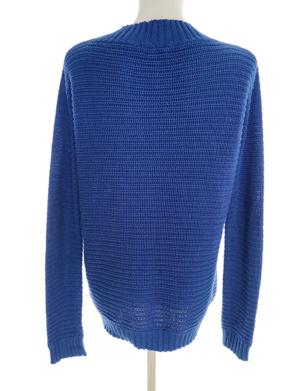Carla F Rozmiar M Kolor Niebieski Crew Neck Tunika Bluzka Dzianina Długi rękaw Materiał Bawełna Carla F Rozmiar M Kolor Niebieski Crew Neck Tunika Bluzka Dzianina Długi rękaw Materiał Bawełna